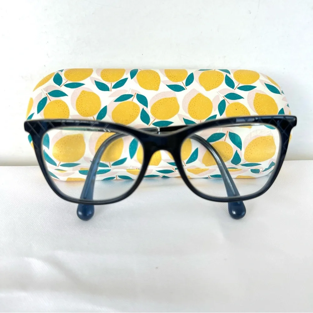 CHANEL 3379 c.508 Cats Eye Frames Dark Blue Transparent Prescription Eyeglasses